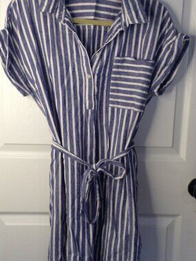 2000 Rosemarine Italian Linen Striped Resortwear Nautical Coastal Boho "2X" Cute